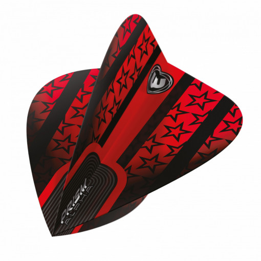 Set 3 Fluturasi Darts Winmau Prism Alpha Kite Rosu cu stele negre