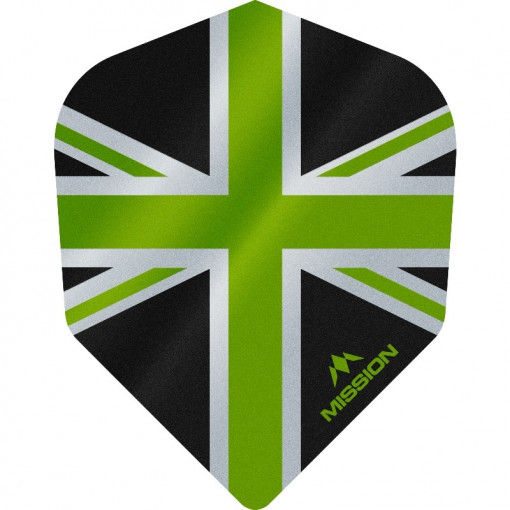 Set 3 Fluturasi Mission AllianceX Union Jack, nr 6 Verde & Negru