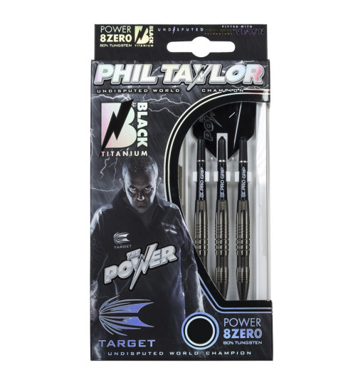 Set 3 Sageti Darts POWER 8ZERO 80% Tungsten BLACK TITANIUM P8Z model 3