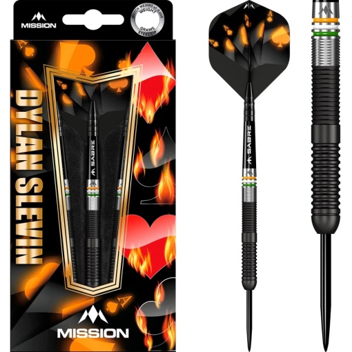 Set 3 Sageti Mission Dylan Slevin Steel Tip 90%, Black Titanium Oceans