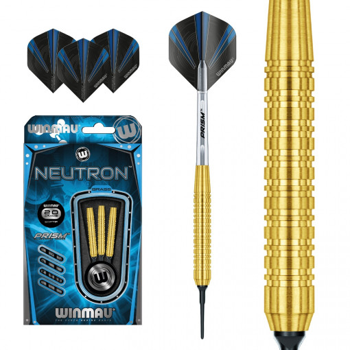 Set 3 Sageti soft darts Neutron 20 g, brass
