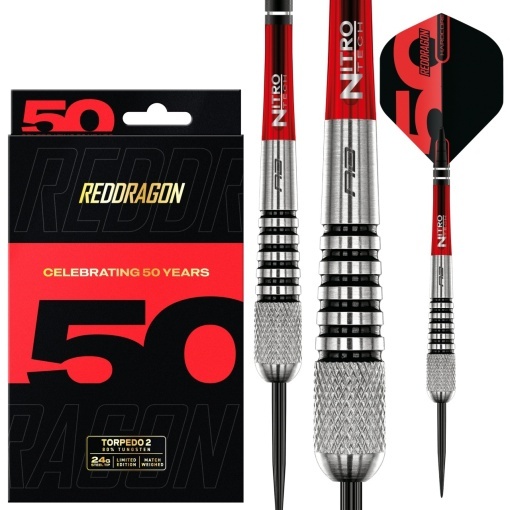 Sageti steel darts Torpedo 2, 24 g - Editie Aniversara 50 ani