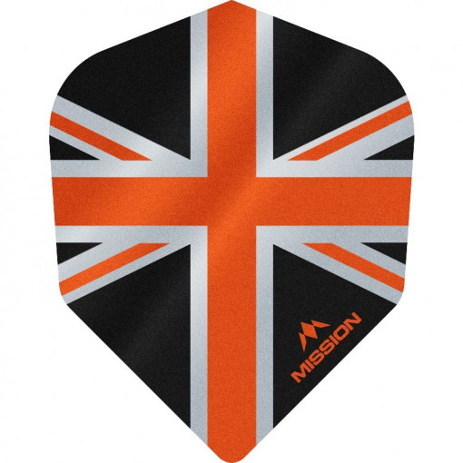 Set 3 Fluturasi Mission AllianceX Union Jack, nr 6 Portocaliu & Negru