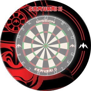 Protectie Perete pentru tabla de darts Mission Samurai II Professional - Roșu - Img 2