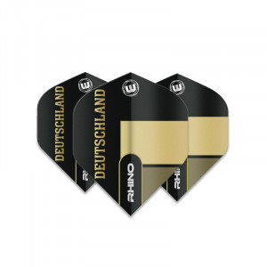 Set 3 Fluturasi Winmau Rhino Black & Gold steag Germania - Img 2