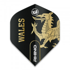 Set 3 Fluturasi Winmau Rhino Black & Gold steag Tara Galilor - Img 1