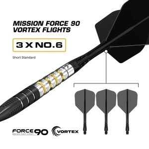 Set 3 Săgeți Darts Mission Astro – Vârf metalic R2.5 – 95% tungsten - Img 2