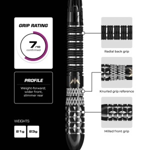 Set 3 Săgeți Darts Mission Quantum – Vârf metalic (steel tip) R 2.5 – 95% tungsten - Img 4