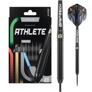 Set 3 Sageti steel darts GOAT Athlete Brass Black, 13 g - Img 1
