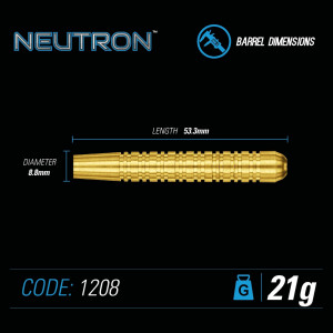 Set 3 Sageti steel darts Neutron 2020, 19-21g, brass - Img 5