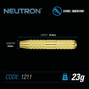 Set 3 Sageti steel darts Neutron 2020, 23-25g, brass - Img 3
