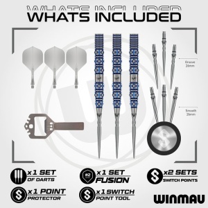 Set 3 Sageti Winmau Lunaris Tapered Switch Point 90% - Img 8