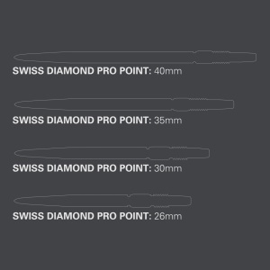Set 3 Varfuri darts SWISS Diamond PRO Black - 40 mm - Img 6