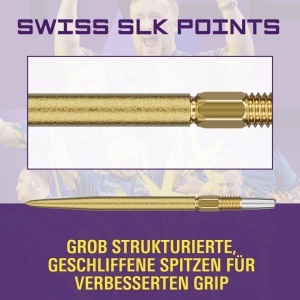 Set 3 Varfuri darts SWISS SLK Auriu 42 mm - Img 5
