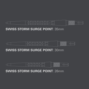 Set 3 Varfuri darts SWISS Storm Surge Black - 35 mm - Img 5