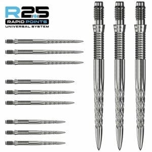 Set 3 Vârfuri pentru săgeți Mission R2.5 Rapid – Vârf din oțel – DSX – Argintiu