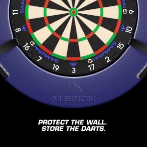 Protecție pentru ținta de darts Mission – cu logo – suport integrat pentru săgeți - Img 6