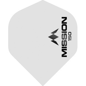Set 3 Fluturasi Darts Mission Logo - 150 Microni - Nr. 2 - Std - Alb Mat
