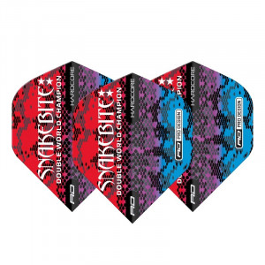 Set 3 Fluturasi Red Dragon Peter Wright Multi Snakeskin Red - Img 2