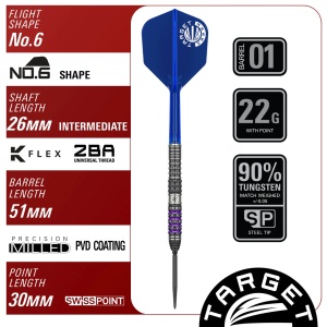 Set 3 Sageti Darts Target Japan Yuta Hayashi Sirius G4 Swiss Point 90% - Img 2