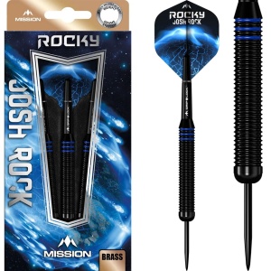 Set 3 Sageti Mission Josh Rock , Steel Tip Brass - Rocky - Black & Blue, 22g - Img 1