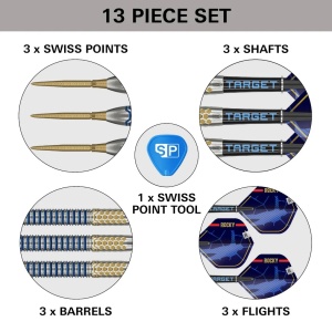 Set 3 Sageti steel darts Josh Rock G1, SP, 90% tungsten - Img 3