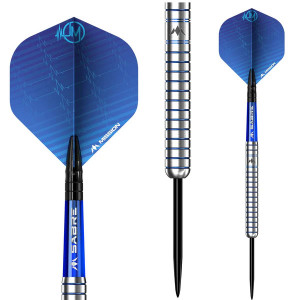 Set 3 Sageti steel darts Mission Joe Murnan - Electro Blue - Img 5