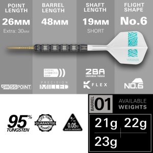 Set 3 Sageti steel darts Rob Cross 95K, SP - Img 5