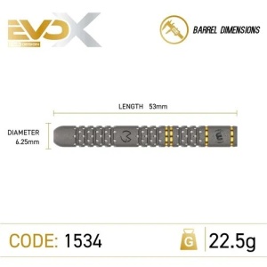 Set 3 Sageti steel darts Winmau MvG Evo-X 22.5g, 90% Tungsten - Img 4