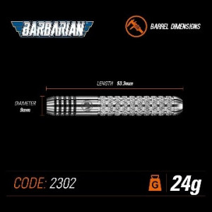Set 3 Set sageti steel tungsten-inox Barbarian, Winmau - Img 7