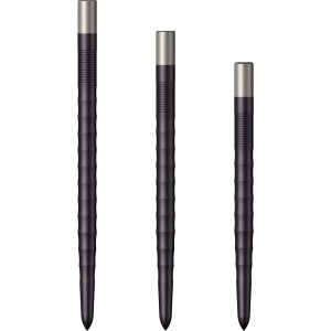 Set 3 Vârfuri de darts Mission Ripple - Vârfuri de schimb cu vârf din oțel - Negre