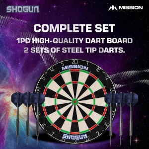 Set Tinta de darts Mission Shogun Round Wire cu 2 seturi de Sageti - Img 3