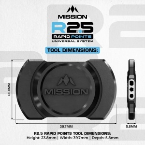Instrument pentru schimbarea vârfurilor pentru săgeți Mission R2.5 Rapid – – Negru - Img 2