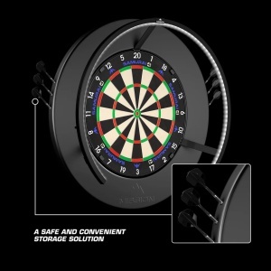 Protecție pentru ținta de darts Mission – cu logo – suport integrat pentru săgeți - Img 3
