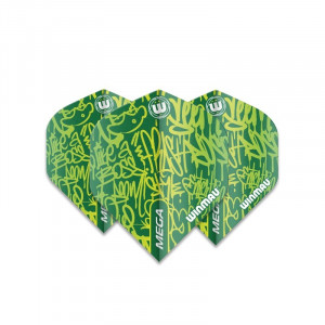 Set 3 Fluturasi Darts Winmau Mega Standard Verde - Like a Boss - Img 2