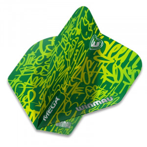 Set 3 Fluturasi Darts Winmau Mega Standard Verde - Like a Boss - Img 1