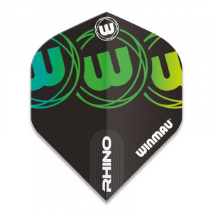 Set 3 Fluturasi Logo Winmau Rhino Black & Green - Img 3