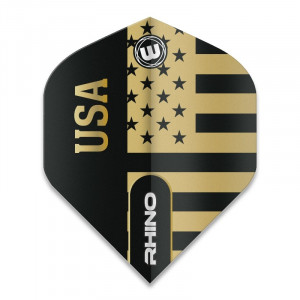 Set 3 Fluturasi Winmau Rhino Black & Gold steag USA - Img 1