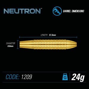 Set 3 Sageti steel darts Neutron 2020, 22-24g, brass - Img 5