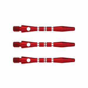 Set 3 Tije Winmau Aluminiu Re-groved Tip A - Scurt Rosu - Img 1