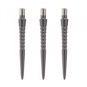 Set 3 Varfuri darts cu grip Storm Grooved Black - 26 mm