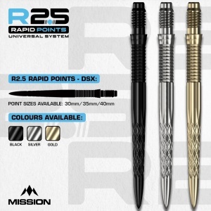 Set 3 Vârfuri pentru săgeți Mission R2.5 Rapid – Vârf din oțel – DSX – Argintiu - Img 5