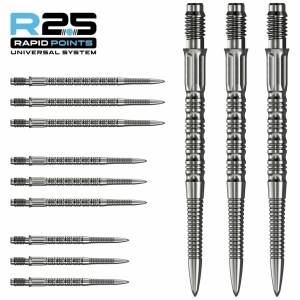 Set 3 Vârfuri pentru săgeți Mission R2.5 Rapid – Vârf metalic – GV2 – Argintiu