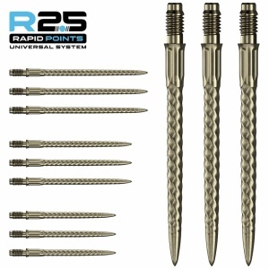 Set 3 Vârfuri pentru săgeți Mission R2.5 Rapid – Vârf metalic – RVX – Auriu