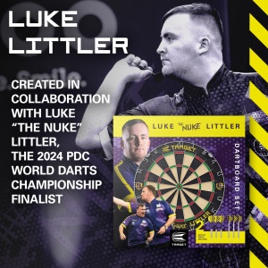 Set complet darts Luke 'The Nuke' Littler Dartboard si Sageti - Img 2