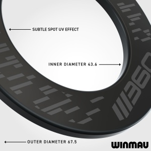 Protectie perete Dartsboard Winmau Blade 360 Negru - Img 3