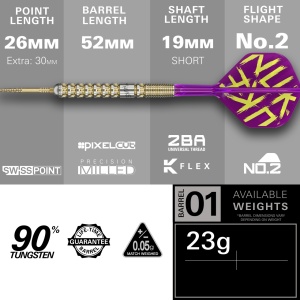 Sageti steel darts Lucke Littler G1 Prodigy 90%, SP - Img 7