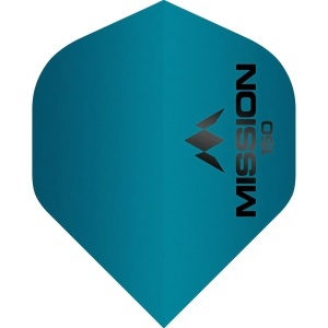 Set 3 Fluturasi Darts Mission Logo - 150 Microni - Nr. 2 - Std - Albastru Mat