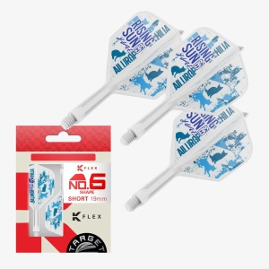 Set 3 Fluturasi Darts Target Japan K-Flex Haruki Muramatsu Rising Sun White NO6 - Img 4