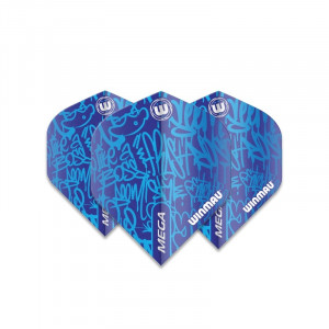 Set 3 Fluturasi Darts Winmau Mega Standard Albastru - Like a Boss - Img 2